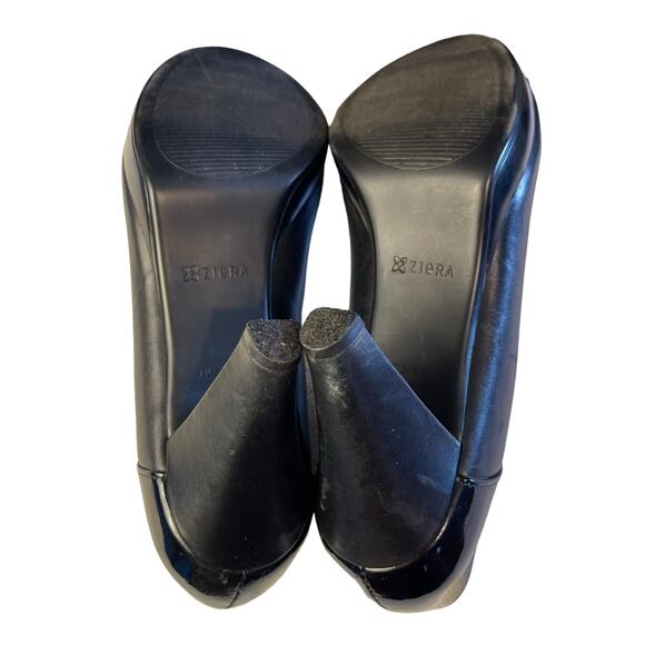 Ziera July Classic Dress Leather Pumps Shoes Black Size 10/40M - Picture 8 of 11